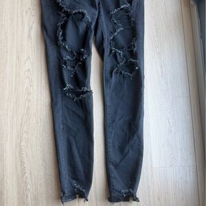 American Eagle Outfitters Ripped Black Skinny Jeans